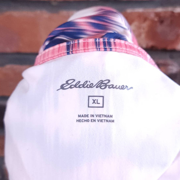 Eddie Bauer Sleeveless Pink and Blue Patterned Dress - Picture 5 of 5